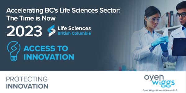 Graphic promoting the 2023 BC Life Sciences Access to Innovation Event.